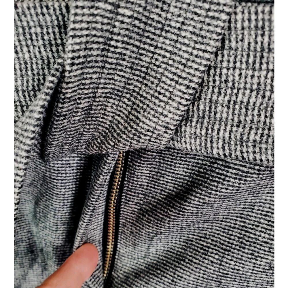 Aritzia Wilfred Jallade Grey Cashmere Wool Blend Tweed Pants 10 High Rise Ankle - Picture 9 of 14